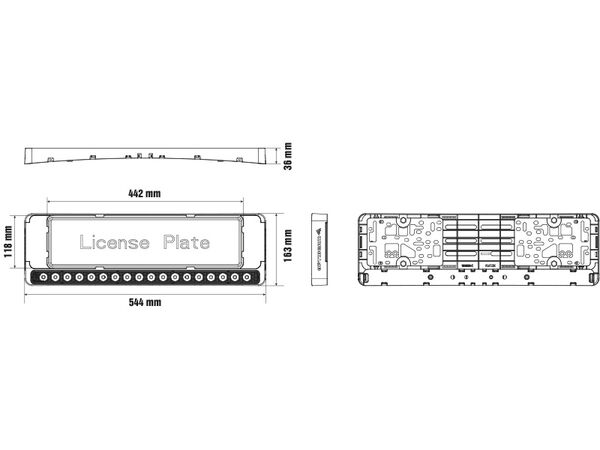 LIS&Auml;VALO OPTIBEAM E-BAR FIN SINGLE REKISTERIKILPIVALO